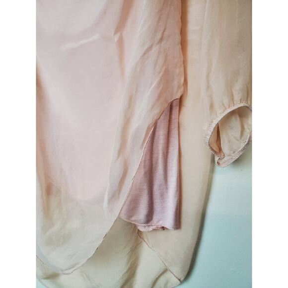 Montan Paris 100% Silk Top Medium Tunic Asymmetrical Made In Italy Layered - Picture 4 of 12